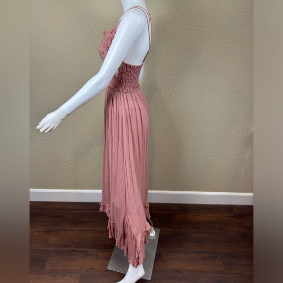 NWT FP Free People One Adella Maxi Slip Dress $128 Rose Pink - Picture 7 of 12
